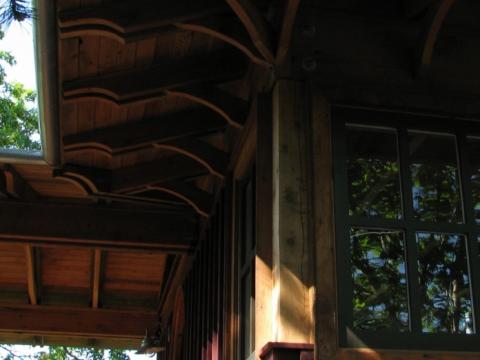 Exterior Rafters on Pender Island built by Dave Dandeneau of Gulf Islands Artisan Homes
