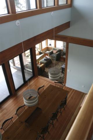 Dining AreaWest Coast Luxury Home on Pender Island built by Dave Dandeneau of Gulf Islands Artisan Homes